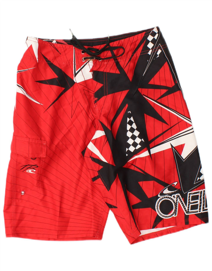 O'NEILL Bañador con estampado gráfico para hombre, tamaño pequeño, rojo, geométrico