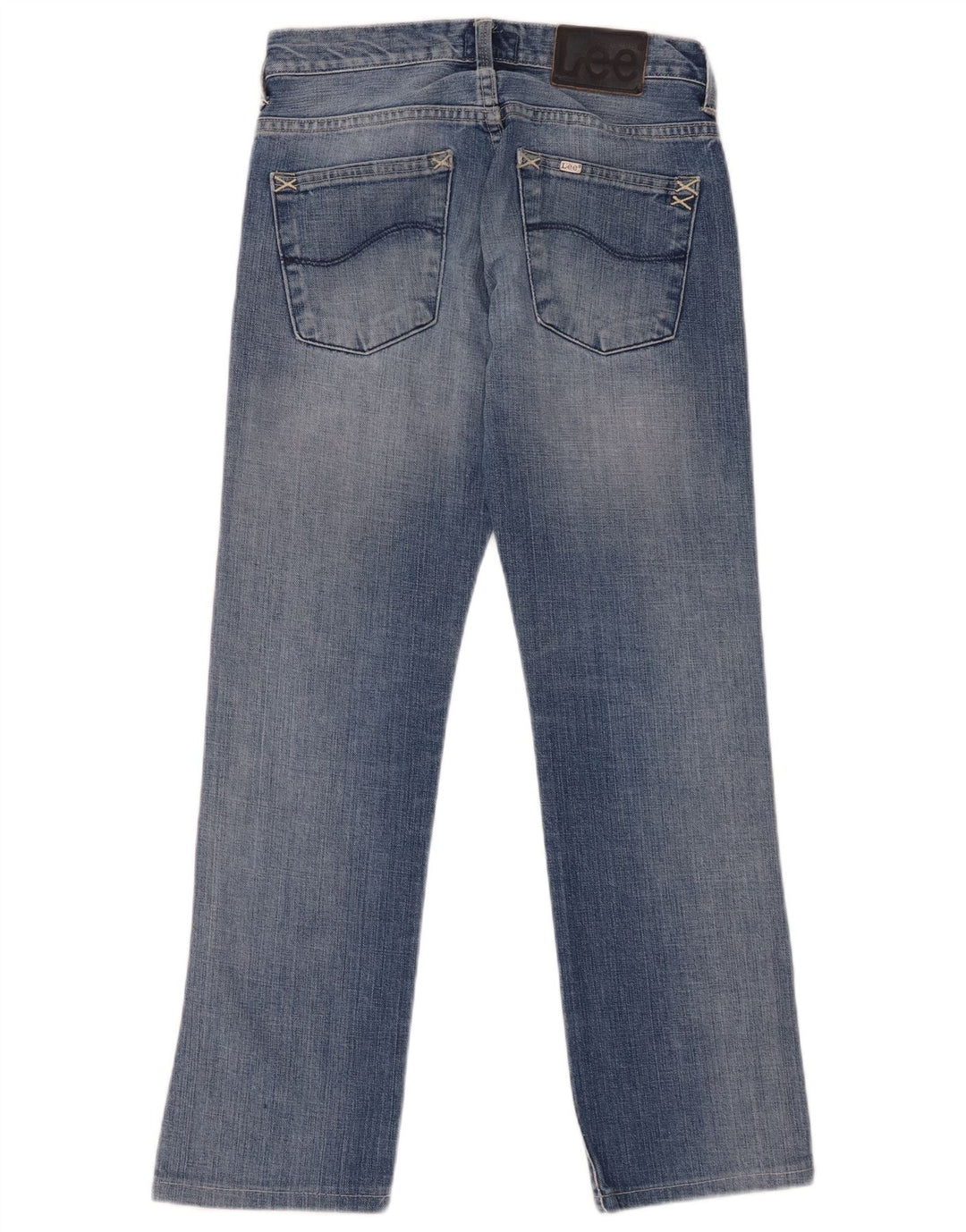 Vaqueros Lee Mujer Knox Rectos W28 L28 Algodón Azul