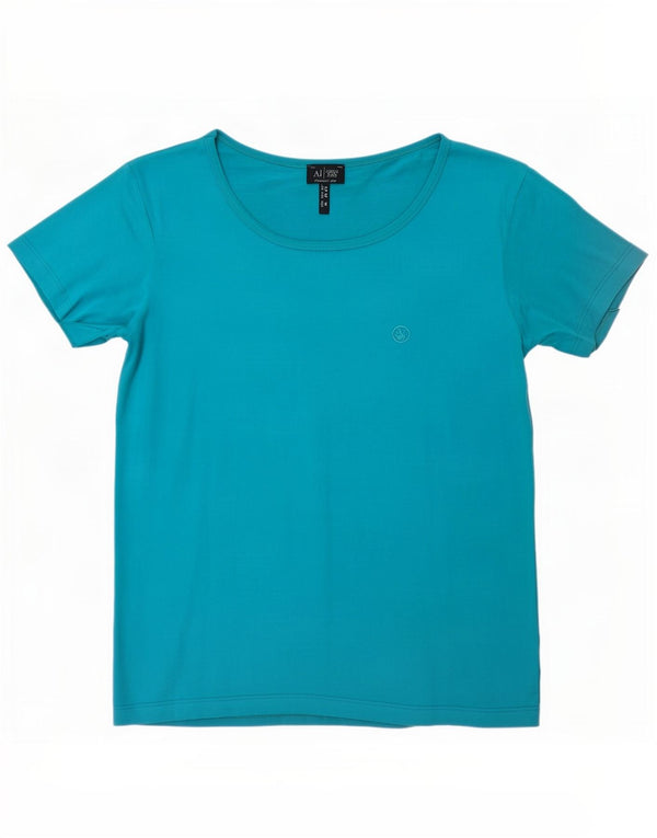 Armani Jeans Camiseta para mujer Top UK 12 Azul medio
