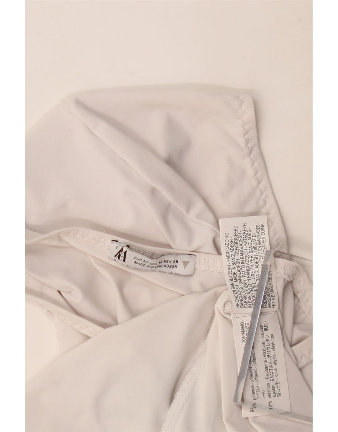 ZARA Body Mujer ES 40 Mediano Blanco Poliamida