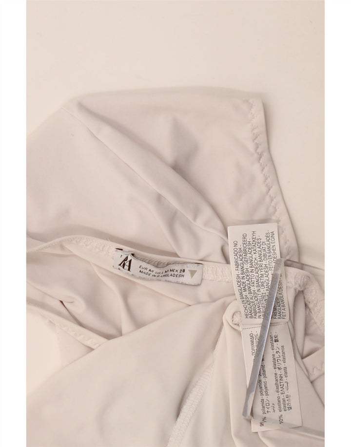 ZARA Body Mujer ES 40 Mediano Blanco Poliamida