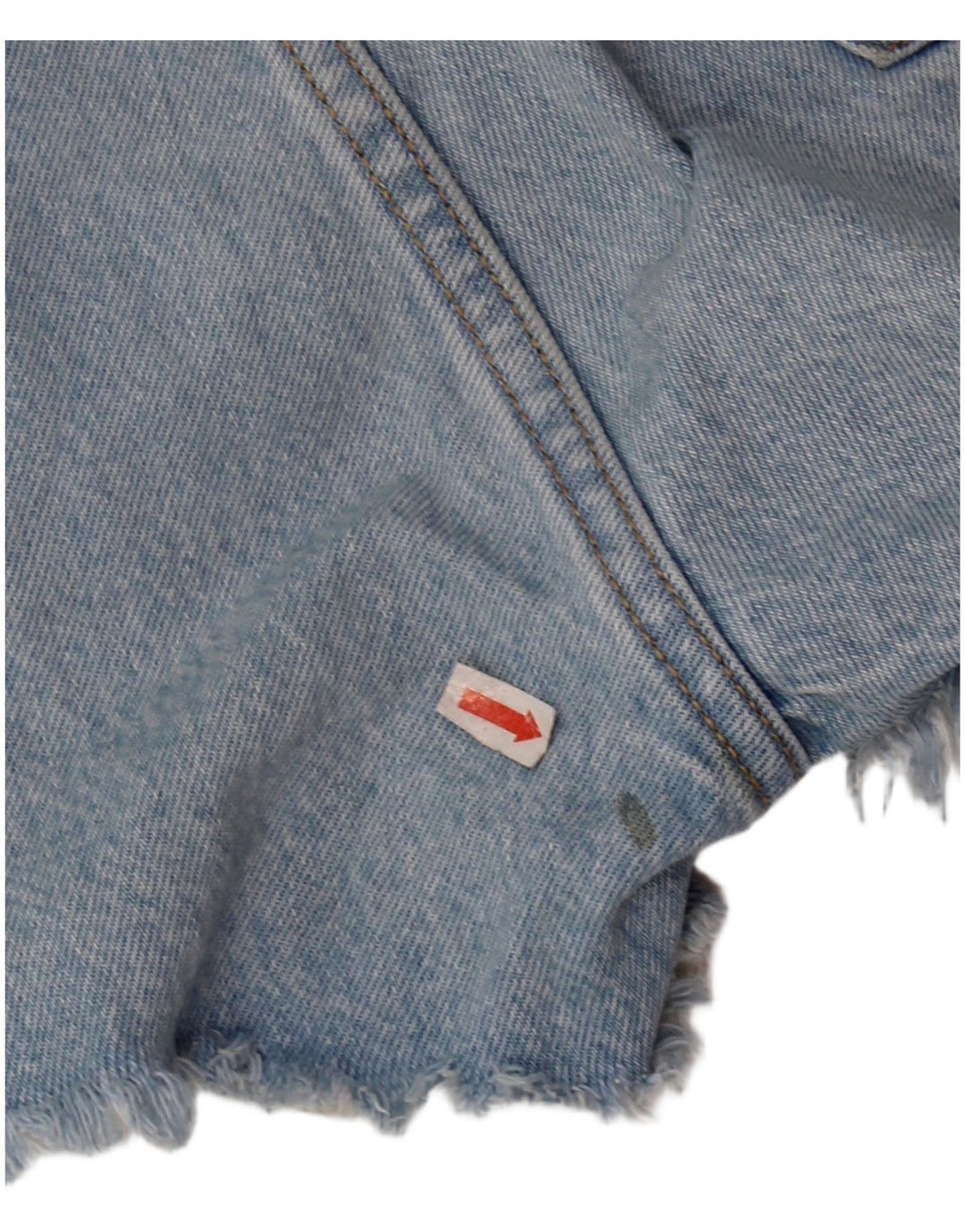 LEVI'S Pantalones cortos vaqueros desgastados 501 para mujer W28 Algodón azul medio