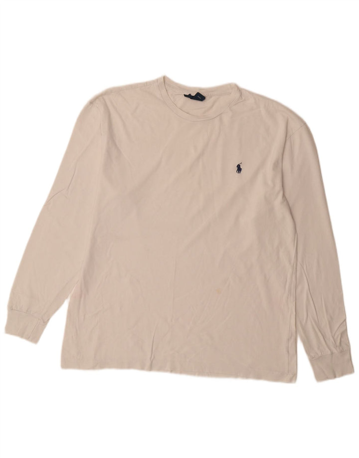 Polo Ralph Lauren Hombre Top Manga Larga Pequeño Algodón Blanco