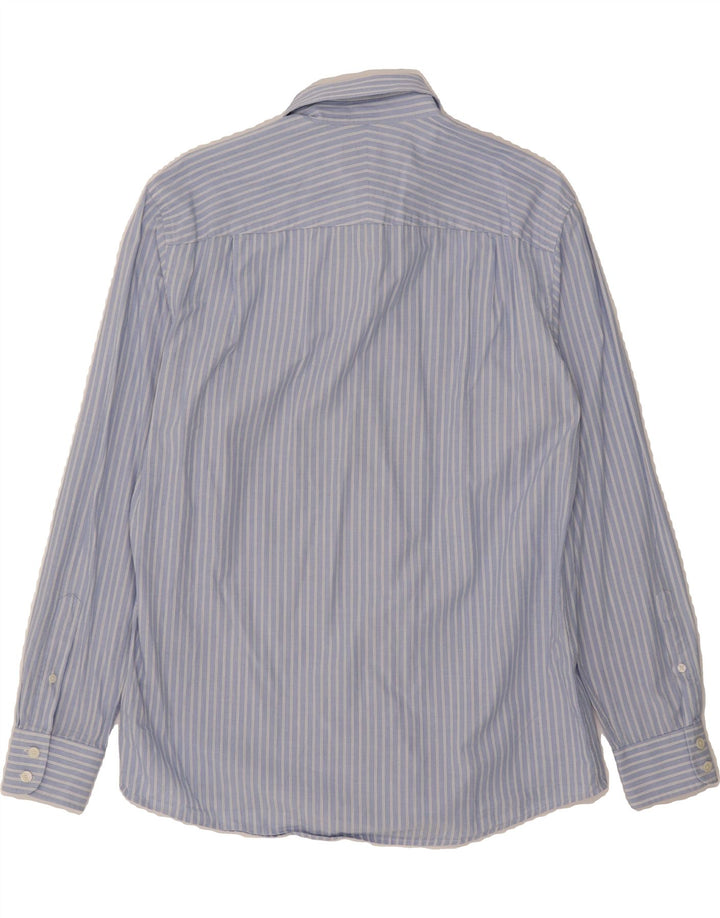 JAEGER Mens Shirt Size 15 Medium Blue Striped Cotton Vintage Jaeger and Second-Hand Jaeger from Messina Hembry 