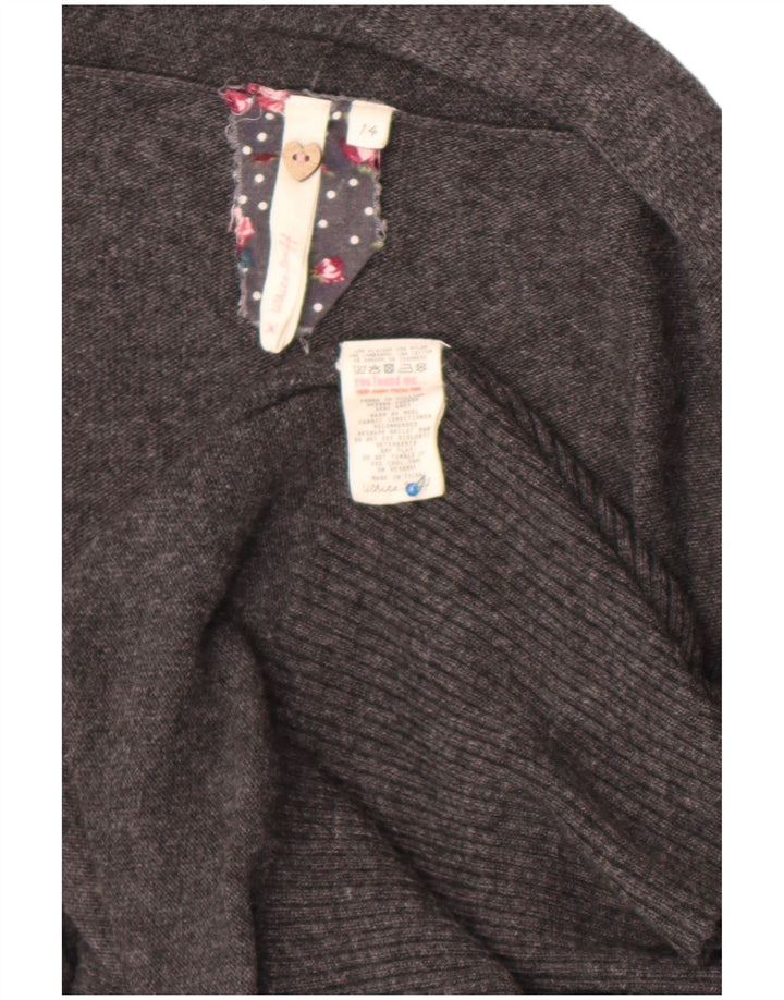 Cárdigan abierto largo para mujer de White Stuff, talla 44, viscosa gris medio
