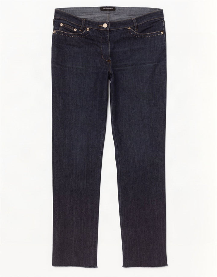 Vaqueros Roccobarocco Mujer Rectos W32 L29 Azul Marino Algodón