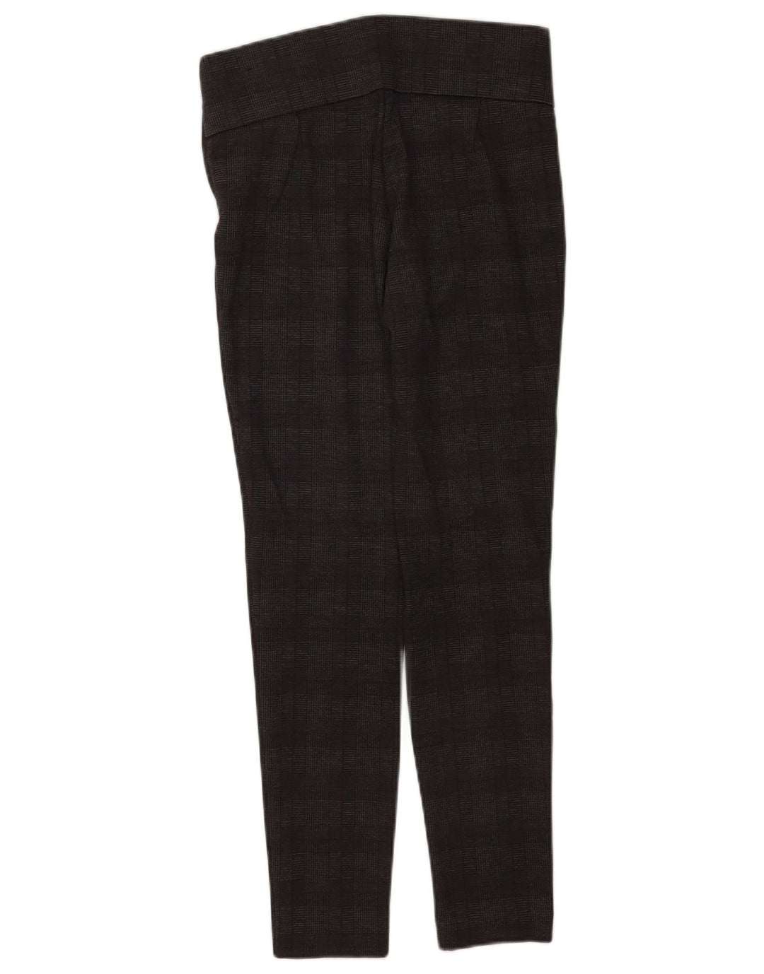 Zara Mujer Legging Pantalones Casuales Mediano W28 L28 Gris Cuadro Poliéster