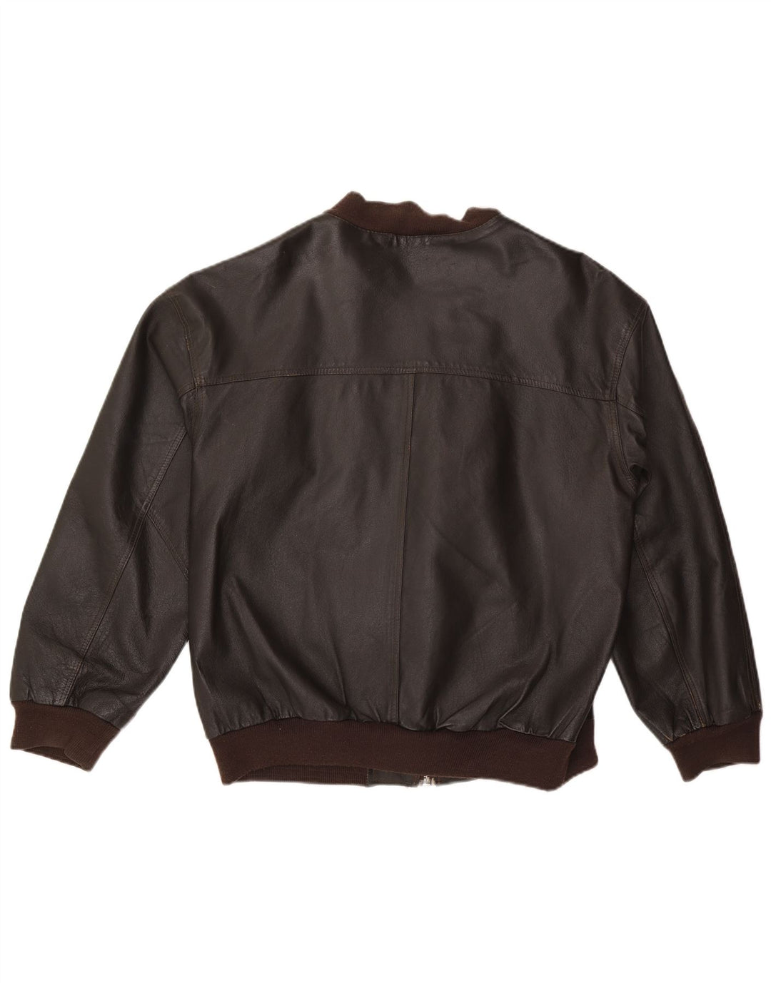 VINTAGE Chaqueta de cuero holgada para hombre Reino Unido 36 Cuero marrón pequeño