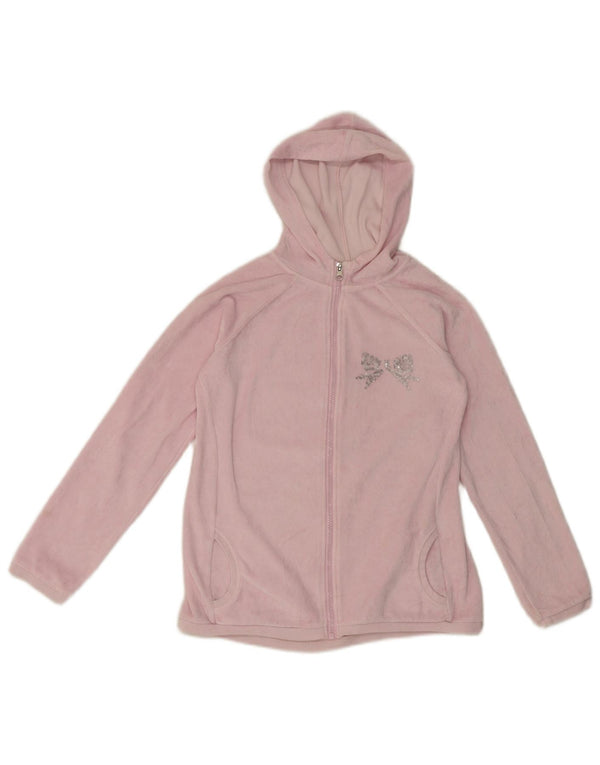 Benetton Sudadera con capucha y cremallera gráfica para niña 11-12 años 2XL Algodón rosa