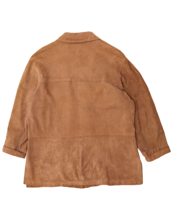 Chaqueta de ante vintage para mujer IT 44 Cuero beige medio