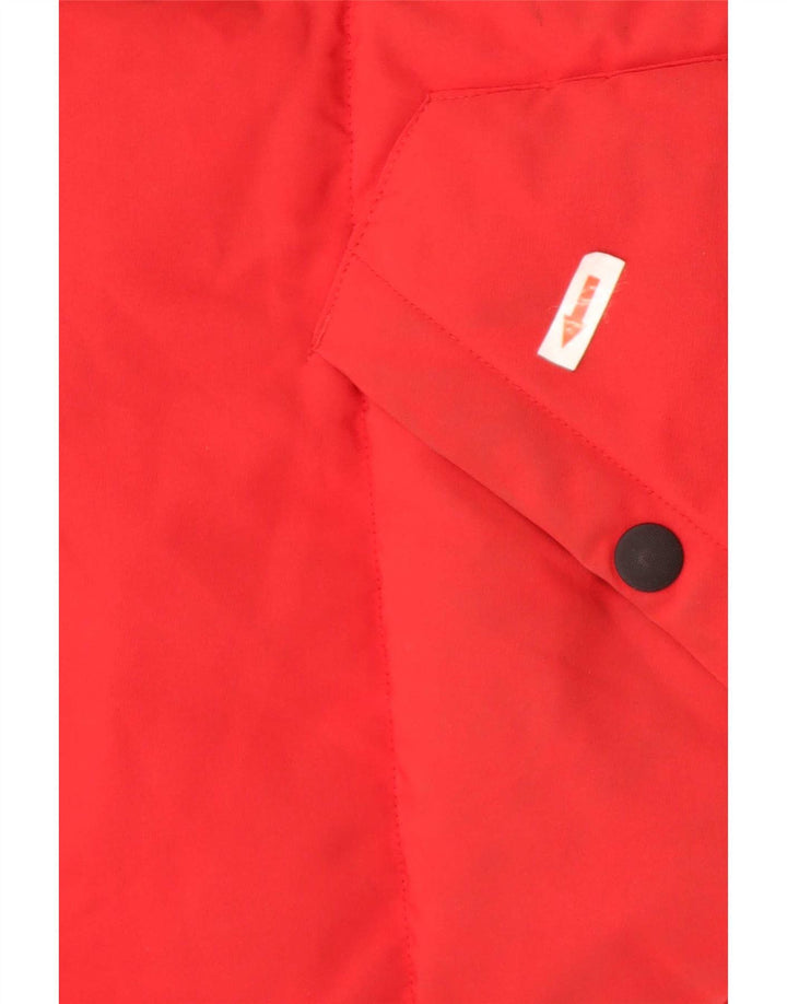 Marks & Spencer Chaqueta acolchada con capucha para hombre UK 38 Medium Red Colourblock