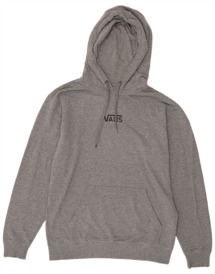 VANS Hombre Sudadera con capucha Jersey de algodón moteado gris medio