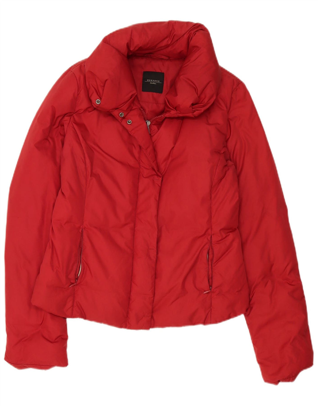 Max Mara - Chaqueta acolchada de fin de semana para mujer, talla 40, talla mediana, color rojo poliamida