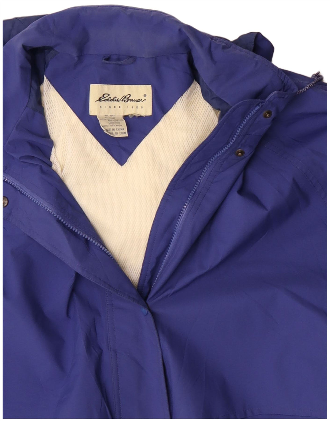 EDDIE BAUER Abrigo cortavientos con capucha para mujer UK 20 2XL Poliéster azul