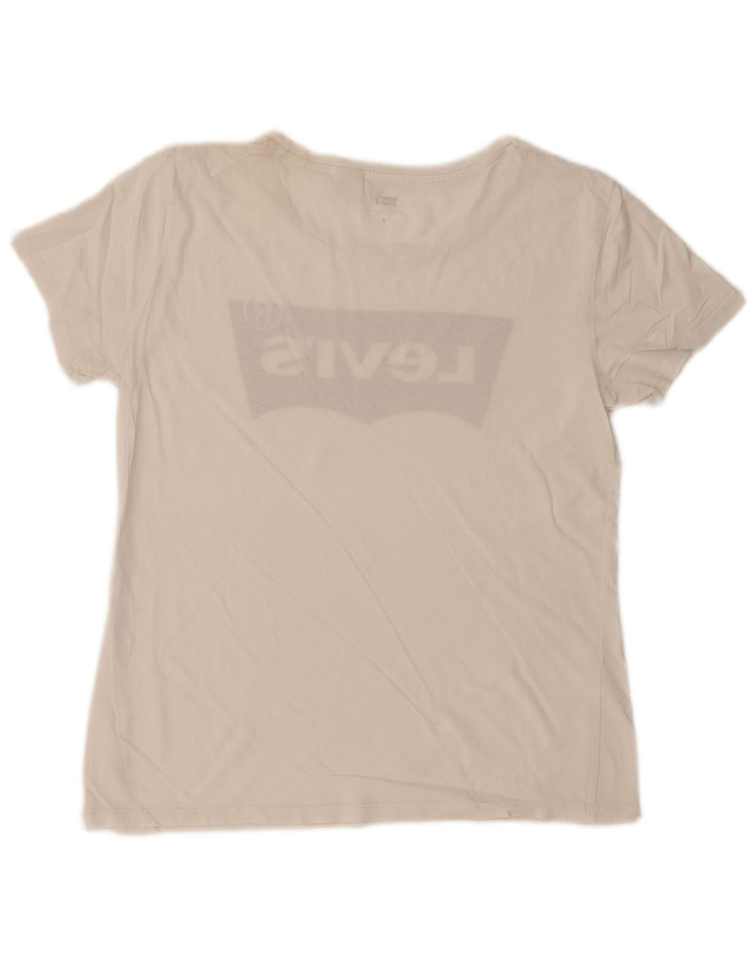 LEVI'S Camiseta gráfica para mujer Top UK 12 Medium Off White
