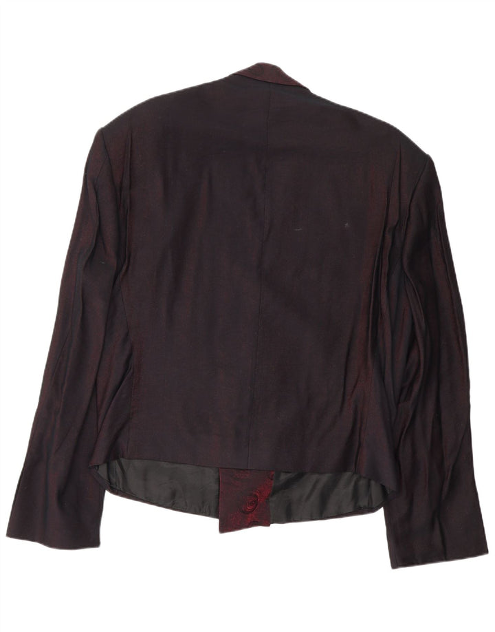 Emani Chaqueta Blazer De Mujer De Doble Botonadura IT 50 XL Viscosa Burdeos