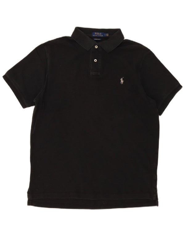 Polo Ralph Lauren Camisa ajustada personalizada para hombre Algodón negro grande