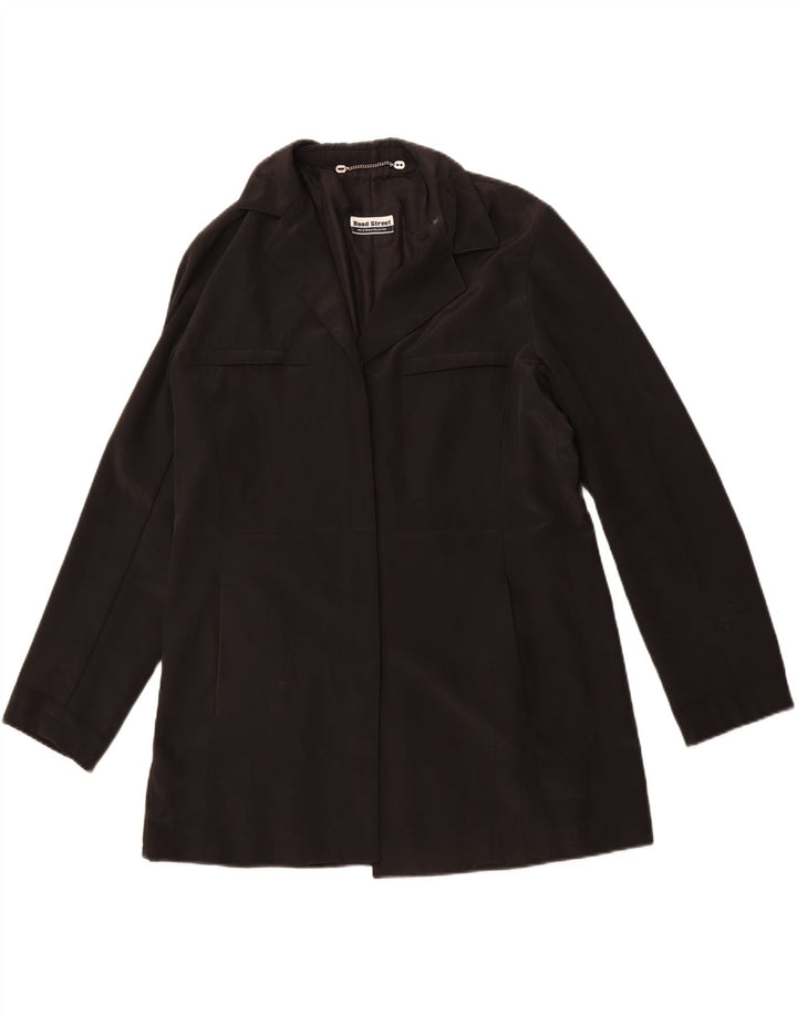 BOND STREET Chaqueta tipo blazer larga para mujer IT 48 XL Poliéster negro
