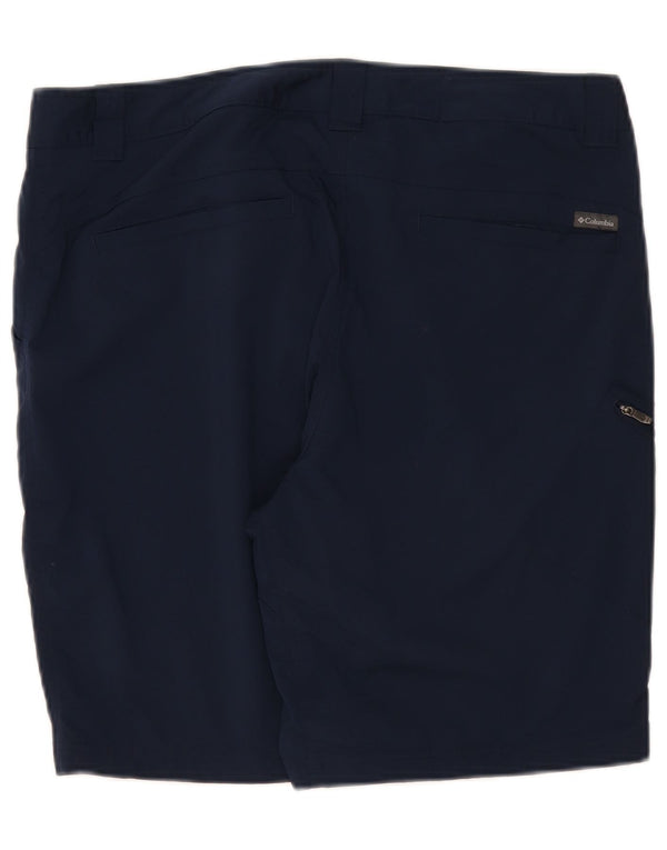 Columbia Pantalones cortos cargo Omni-Shade para hombre W38 XL Nylon azul marino