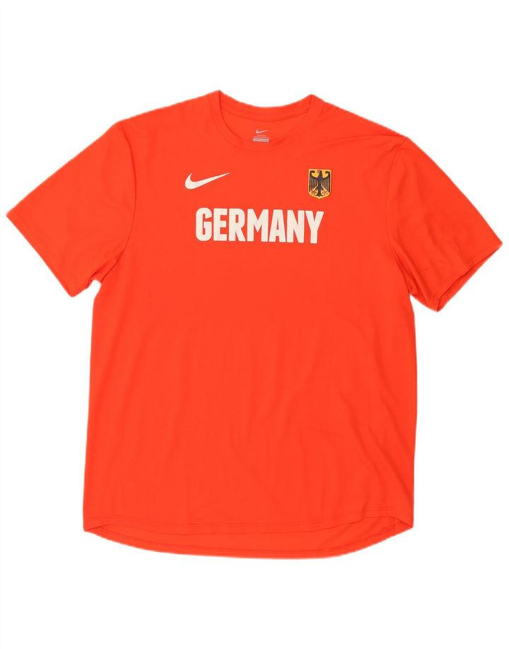 Nike Alemania - Camiseta gráfica para hombre, talla grande, color naranja