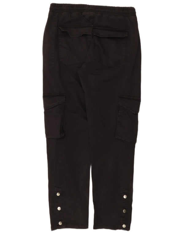 Zara Mens Rhuigi Pantalones Cargo Rectos Grande W32 L30 Algodón Negro