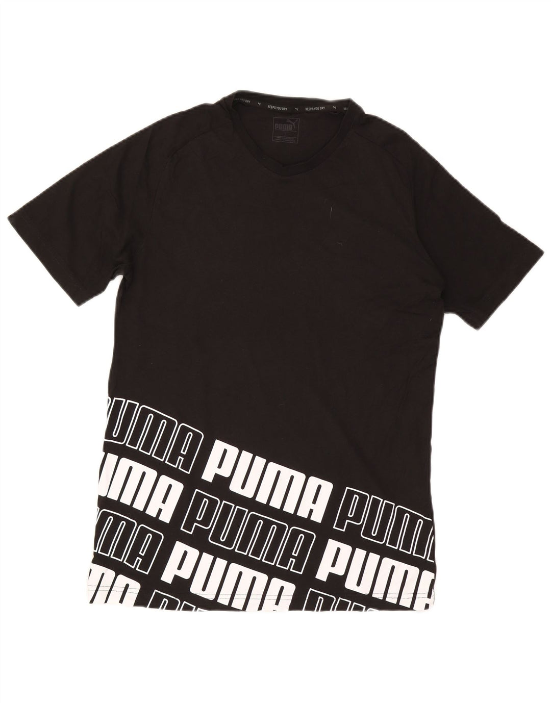 Puma - Camiseta gráfica para hombre, talla grande, algodón negro