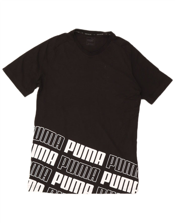Puma - Camiseta gráfica para hombre, talla grande, algodón negro
