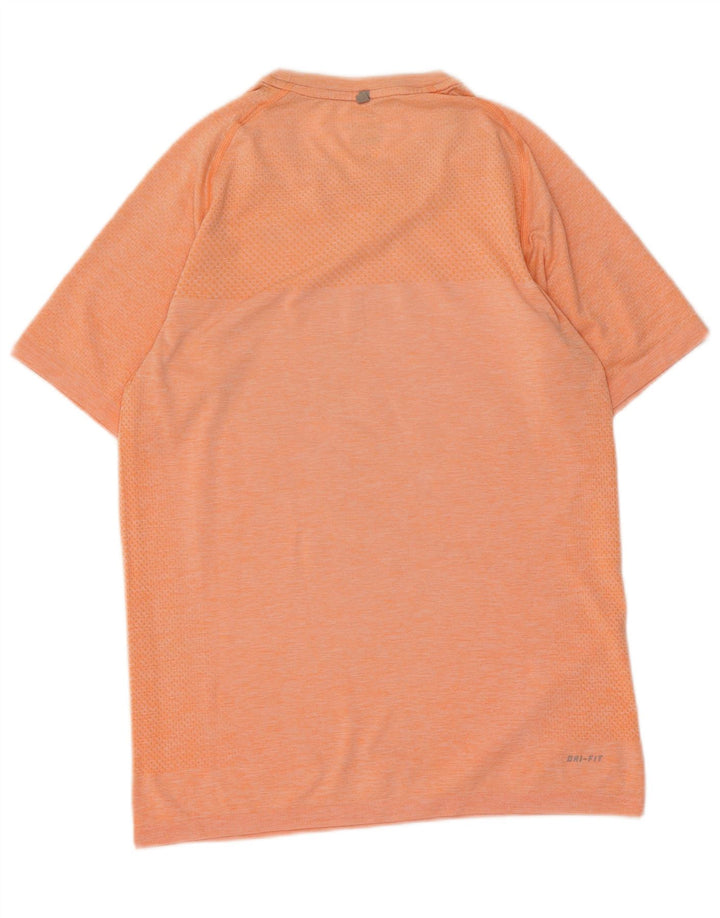 Nike - Camiseta Dri Fit para hombre, talla pequeña, color naranja a rayas