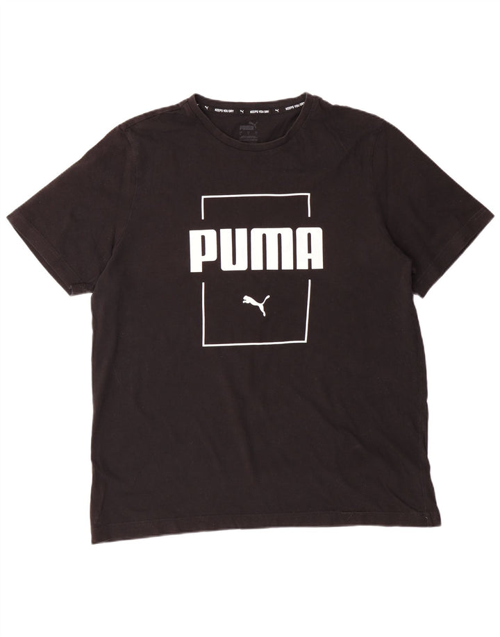 PUMA - Camiseta gráfica para hombre, talla grande, color negro