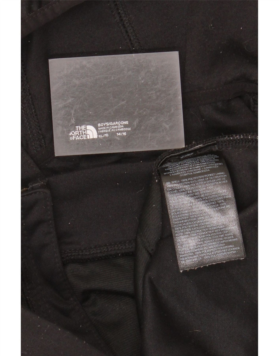 THE NORTH FACE Sudadera con capucha y cremallera para niño 14-15 años XL Negro Poliéster