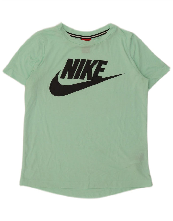 Nike Camiseta gráfica para mujer Top UK 10 Small Verde Poliéster