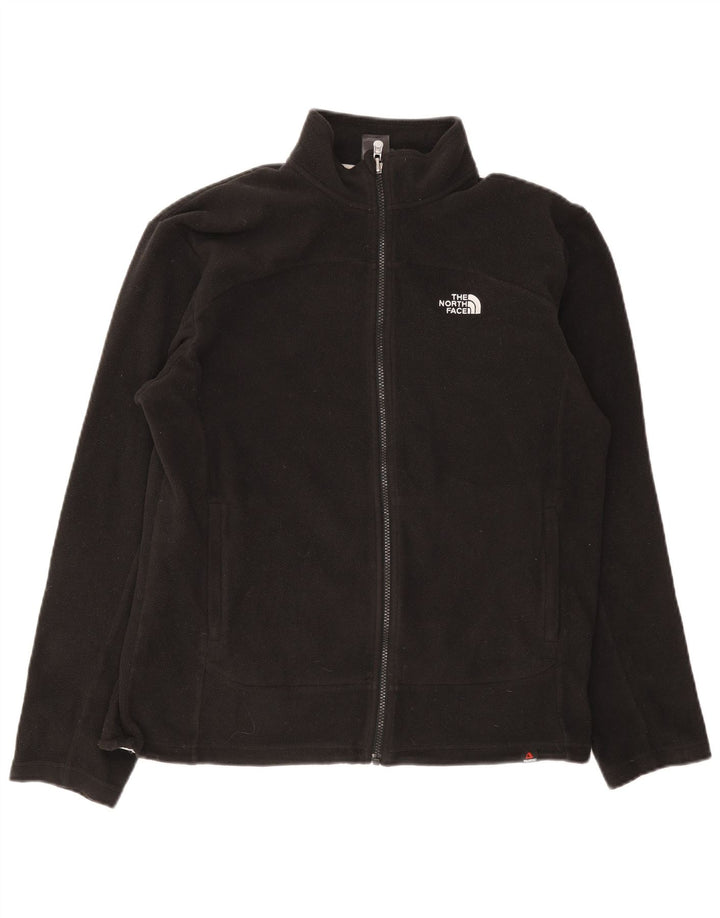 The North Face Chaqueta polar con forro para hombre, talla 40, poliéster negro grande