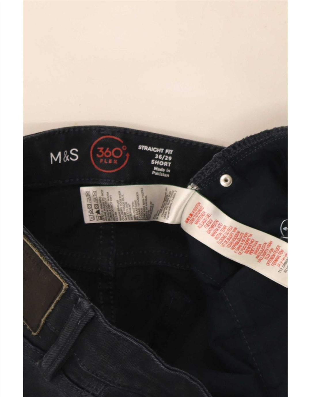 Marks & Spencer Jeans rectos para hombre W36 L29 Algodón azul marino