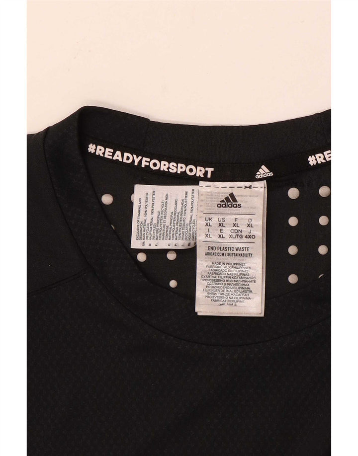 Adidas Camiseta Hombre Top XL Poliéster Moteado Negro