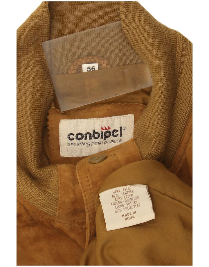 Conbipel Chaqueta bomber de ante para hombre IT 56 2XL Cuero beige