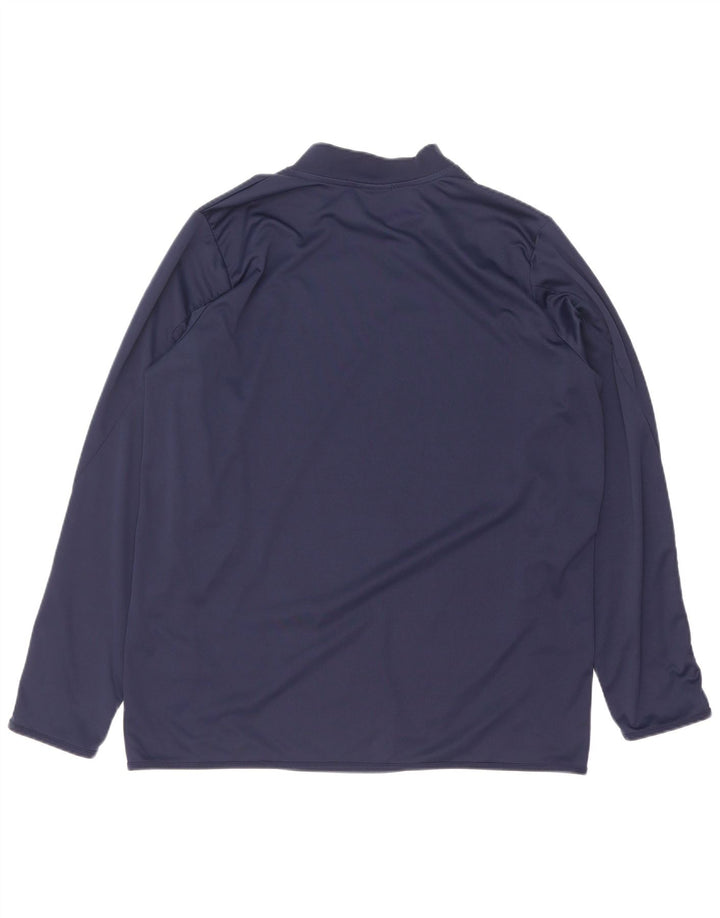 Diadora Hombre Top Manga Larga XL Azul Marino Colorblock Poliéster