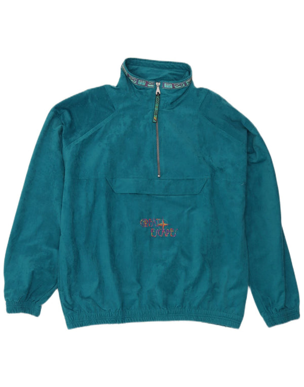 Great Escapes Mens Jersey Chándal Top Chaqueta IT 52 Grande Turquesa