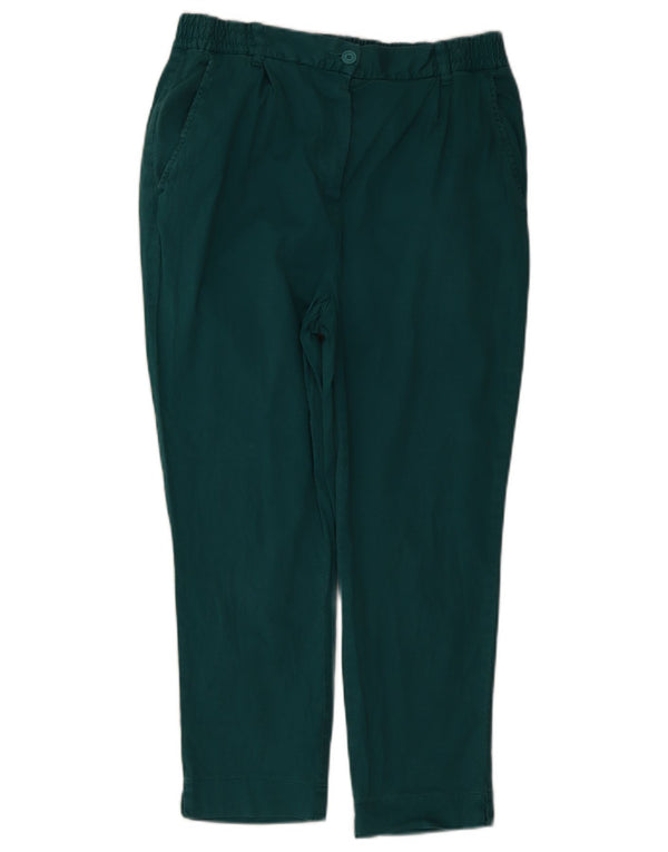 Benetton Pantalones Cortos Mujer UK 42 Medium W32 L25 Algodón Verde