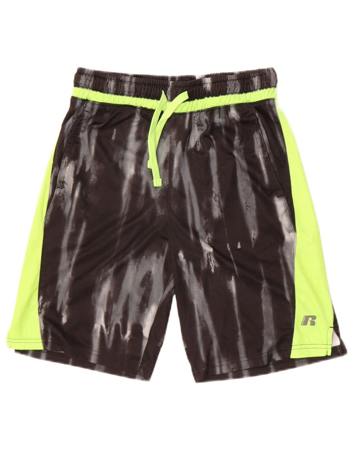 Russell Athletic Pantalones cortos deportivos para niños 14-15 años XL Negro Tie Dye Poliéster