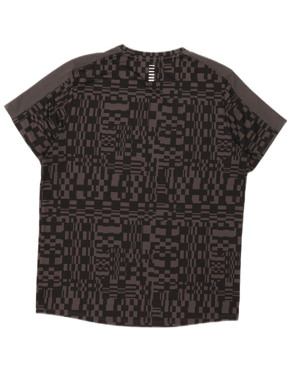 Under Armour Camiseta Heat Gear para hombre, talla grande, poliéster geométrico negro