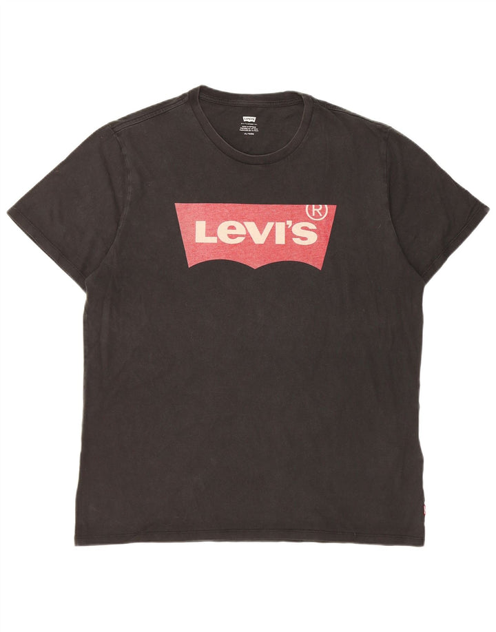 Levi's Camiseta gráfica para hombre Top XL Algodón negro