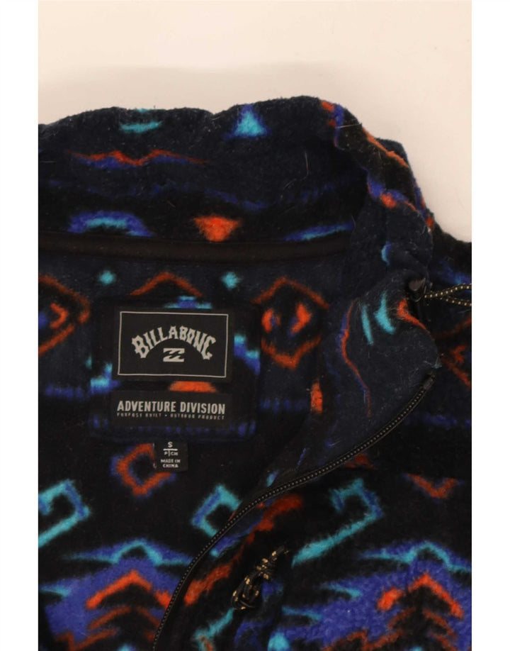 Billabong Jersey de forro polar con cuello y cremallera para hombre pequeño Poliéster Fair Isle azul marino