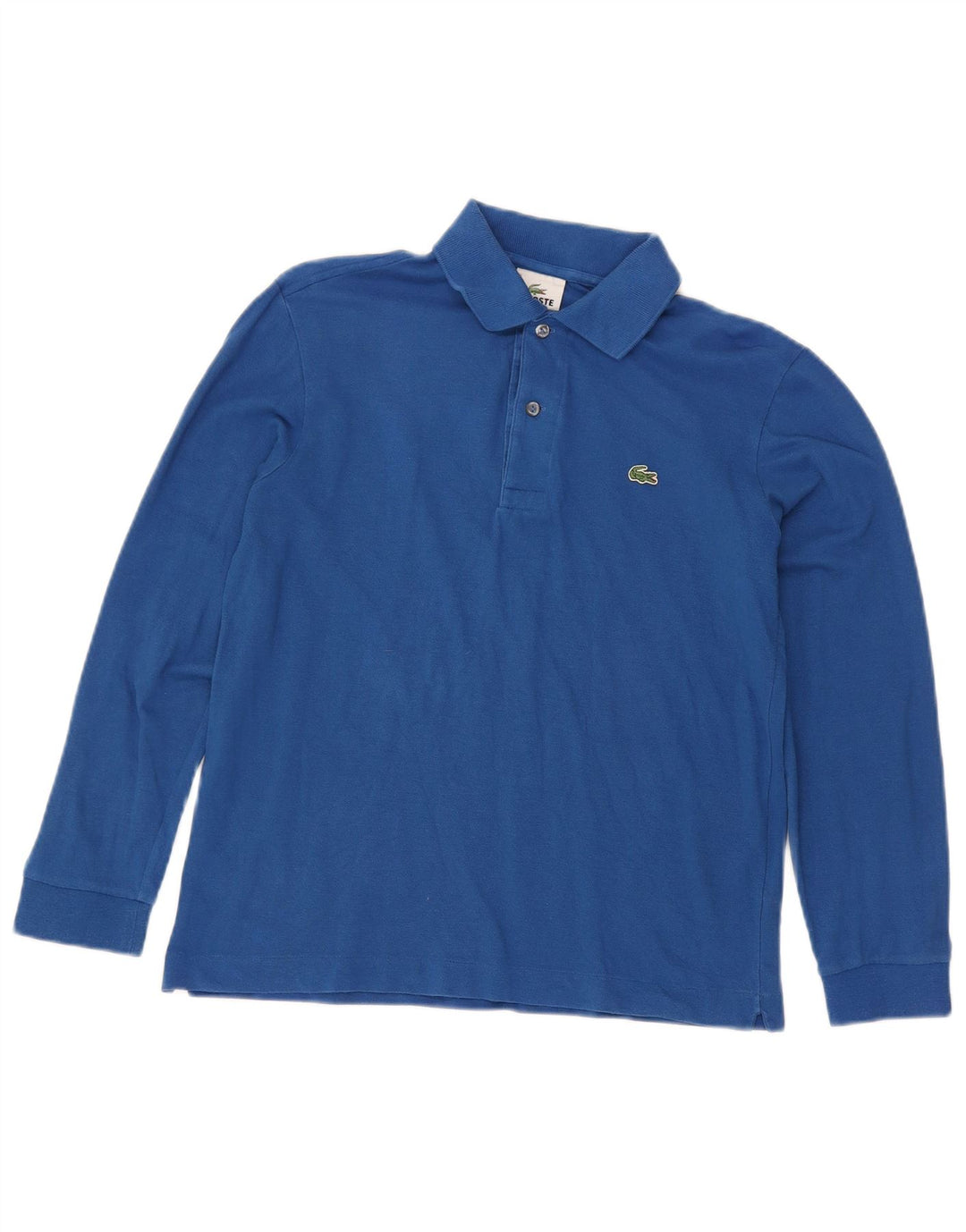LACOSTE Polo de manga larga para hombre talla 3 pequeño algodón azul