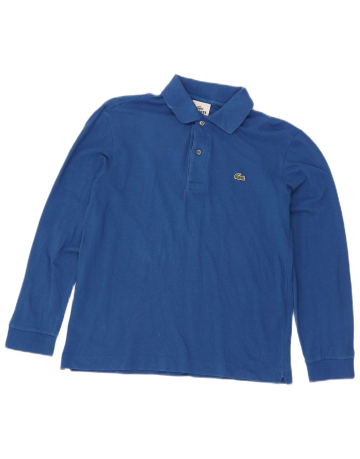LACOSTE Polo de manga larga para hombre talla 3 pequeño algodón azul
