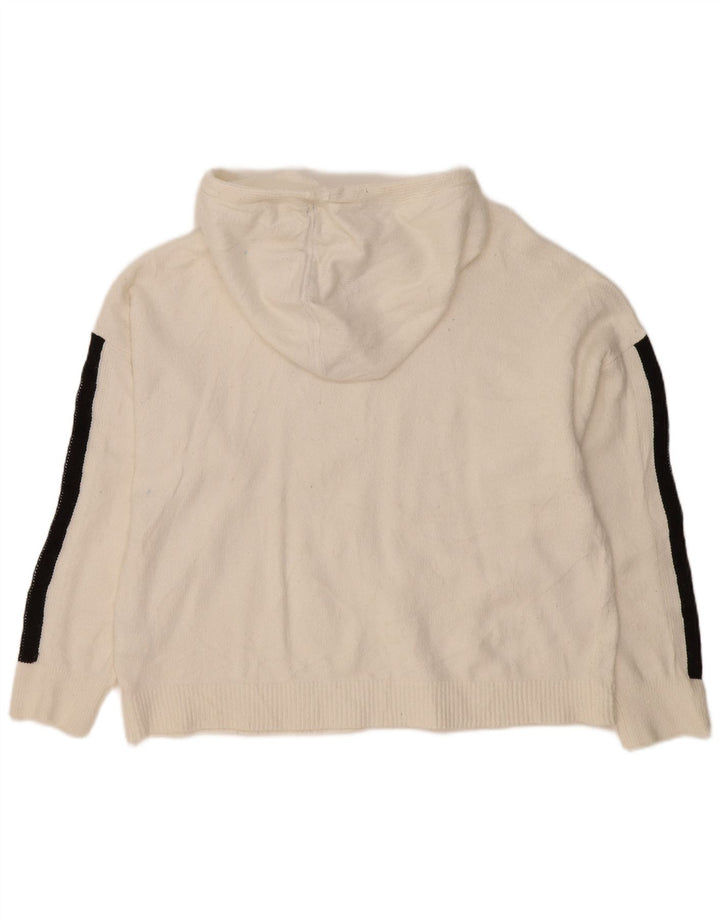 Tommy Hilfiger Suéter corto extragrande para mujer UK 14 Mediano Blanco