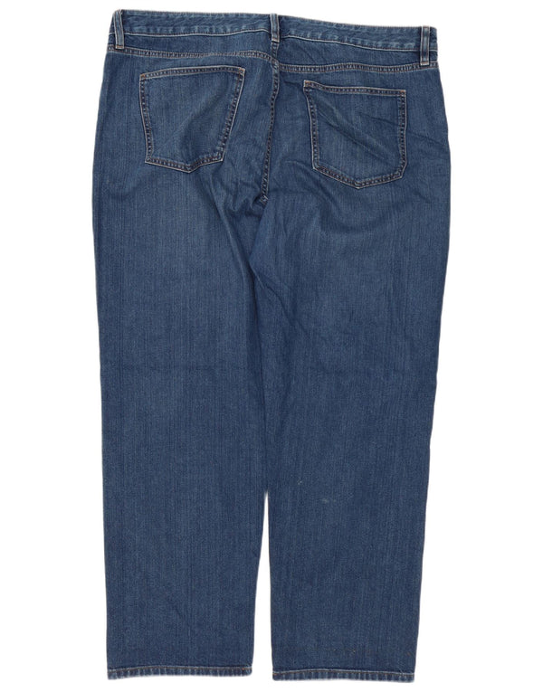 Marks & Spencer Vaqueros Cónicos Boyfriend para Mujer UK 20 2XL W40 L31 Azul Marino