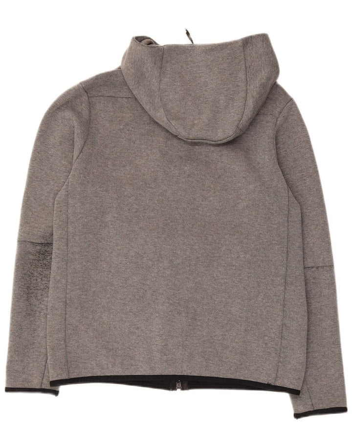 Nike - Sudadera con capucha y cremallera para hombre, algodón gris medio