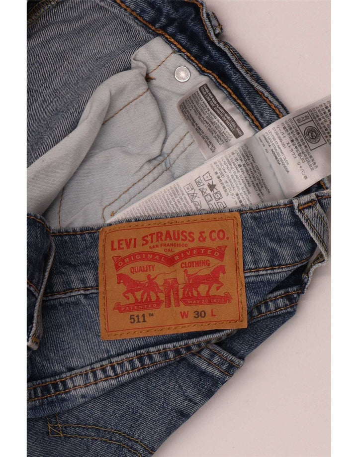 Levi's Hombre 511 Shorts De Mezclilla W30 Algodón Azul Medio