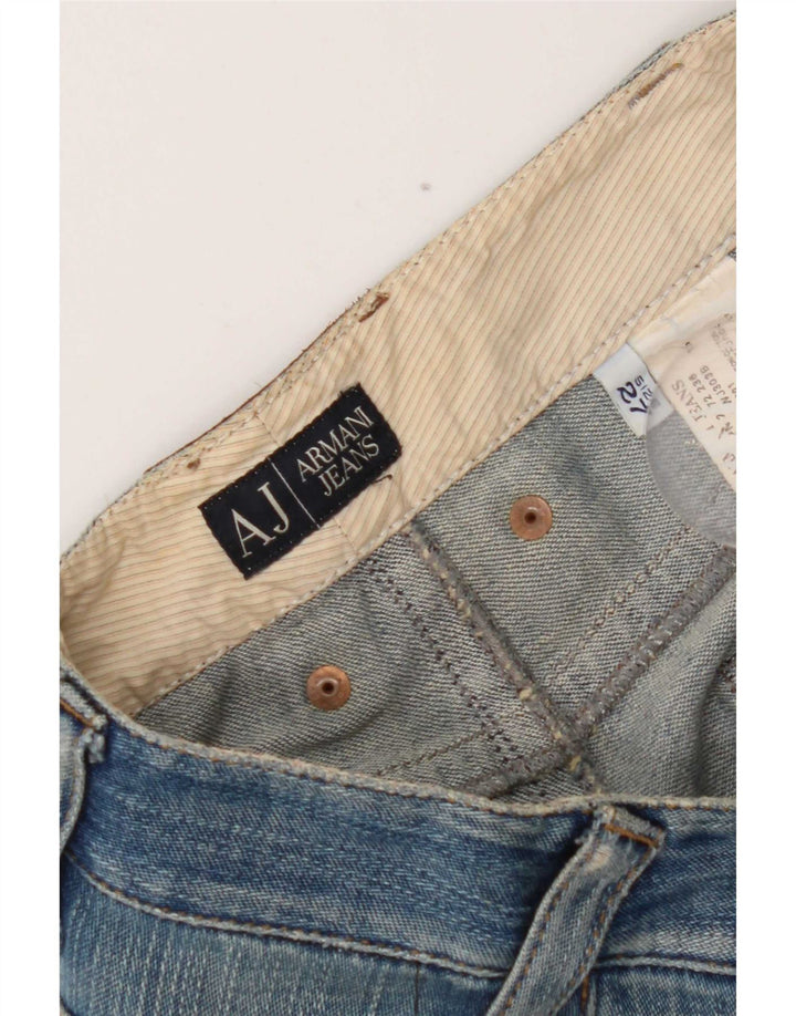 Jeans Armani Mujer Rectos W27 L31 Algodón Azul