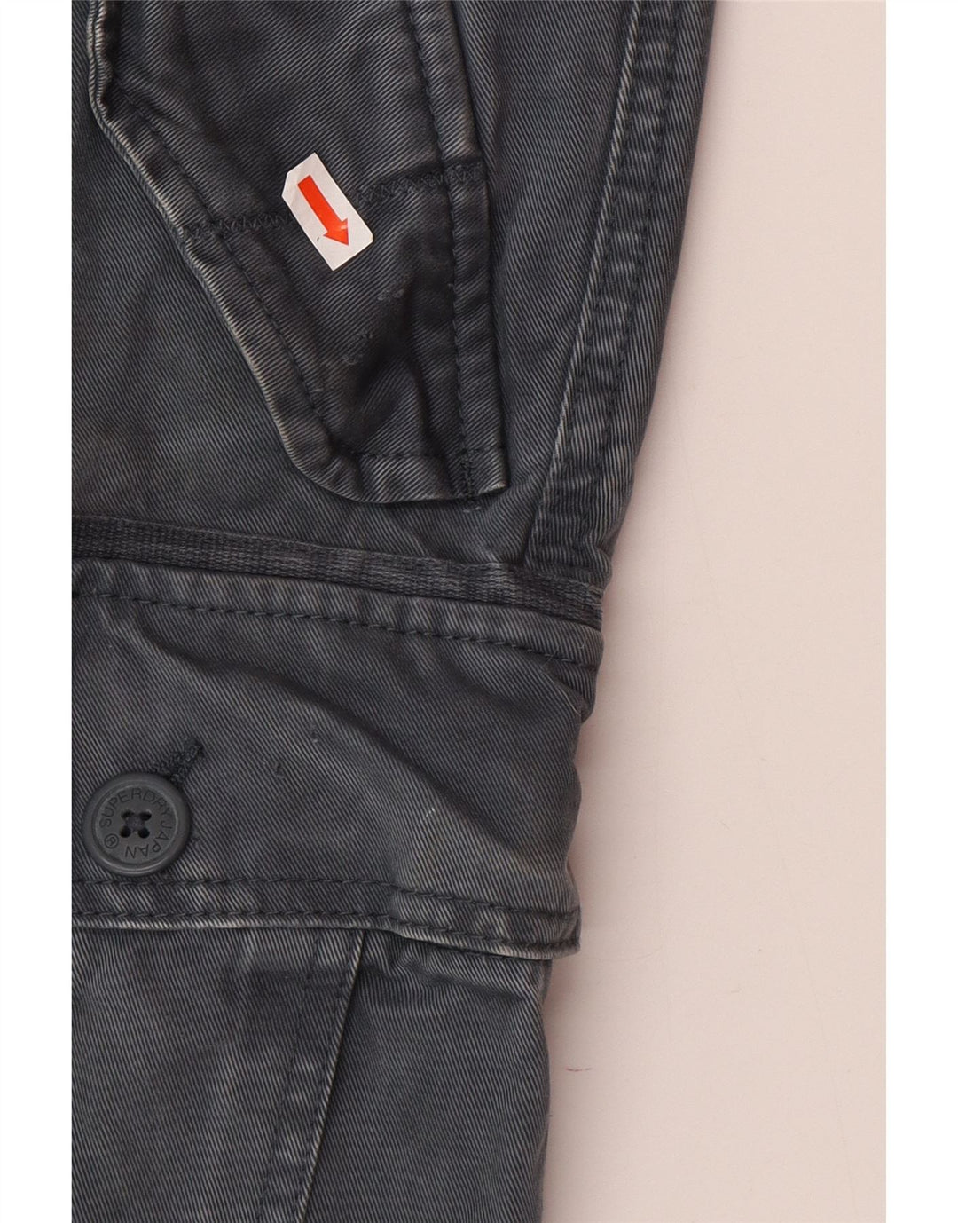 SUPERDRY Pantalones cortos cargo para hombre medianos W32 Algodón gris